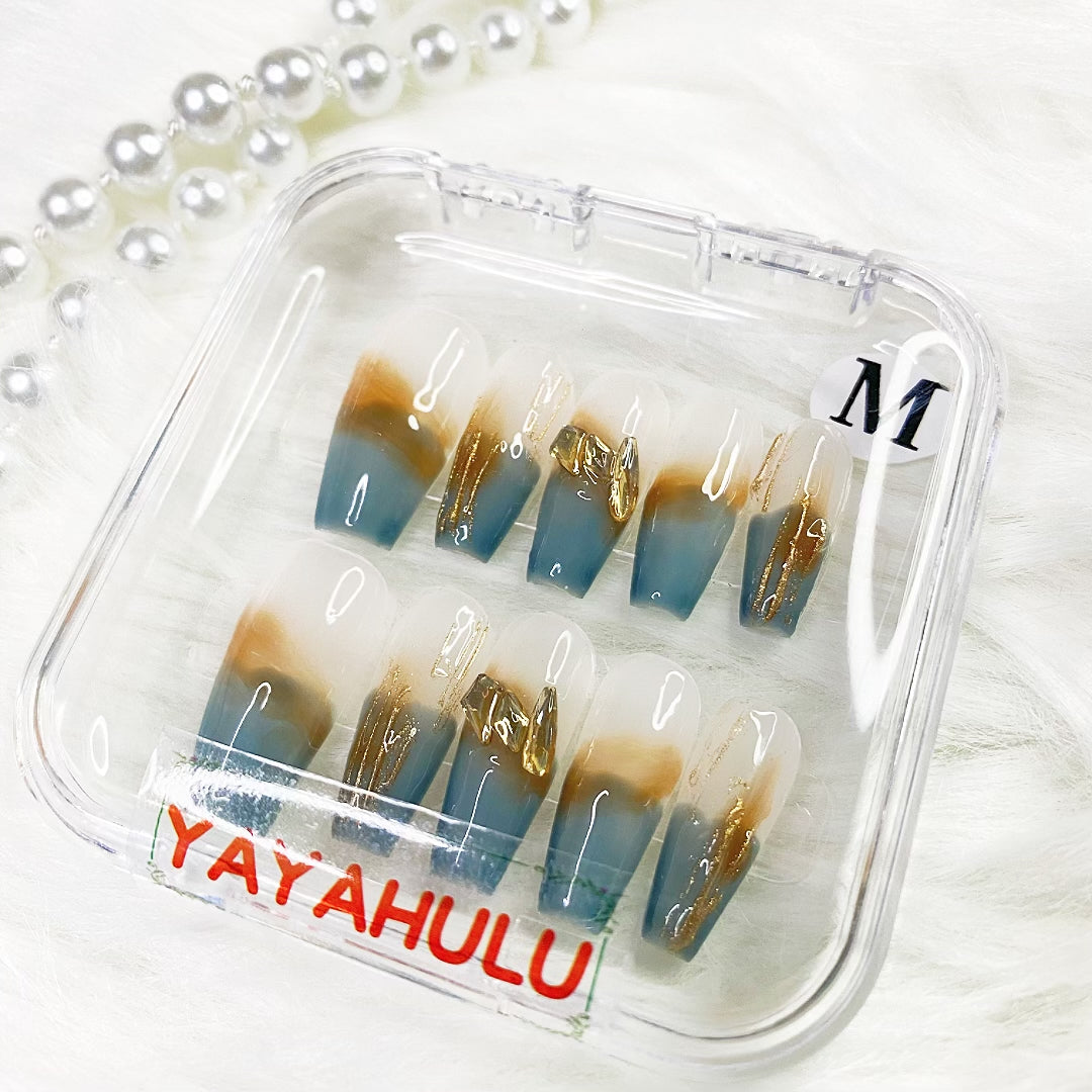 Forest fog PRESS ON NAILS