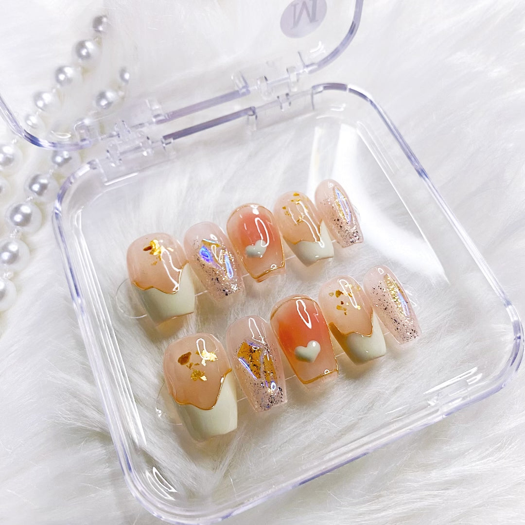 beating heart PRESS ON NAILS