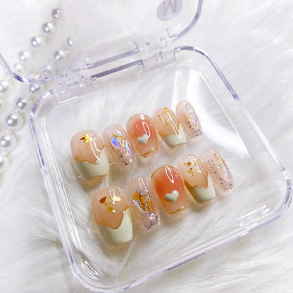 beating heart PRESS ON NAILS