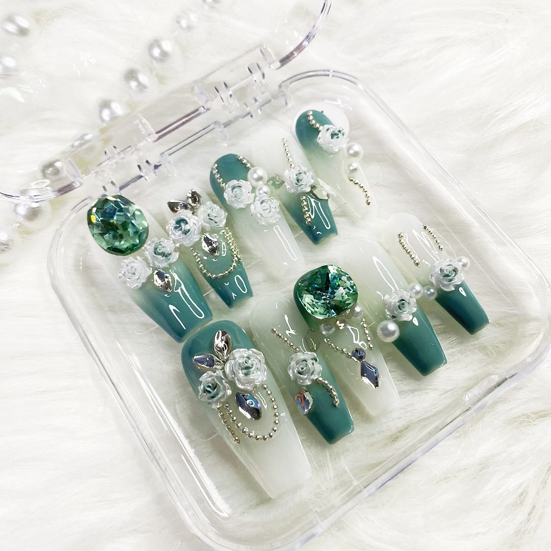 Cool camellia PRESS ON NAILS