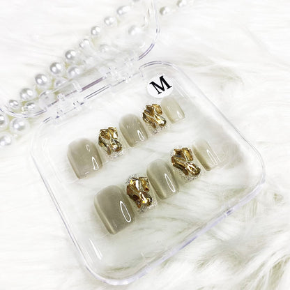 Jasmine tea champagne PRESS ON NAILS