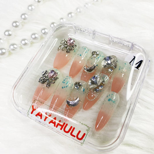Almond Maillard Blush press on nails
