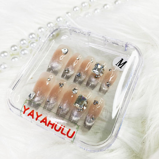 shimmer cat eye PRESS ON NAILS