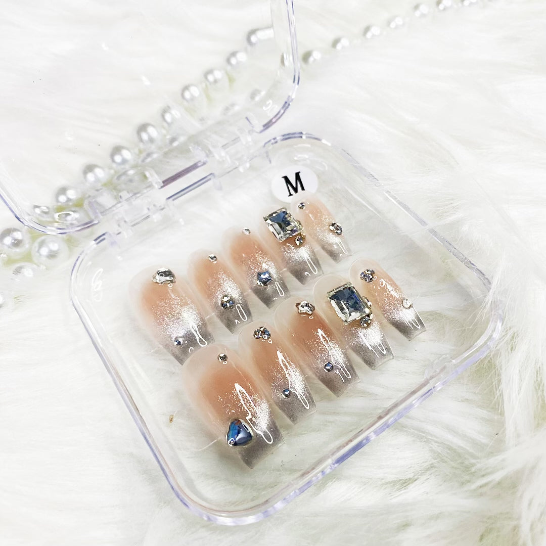 shimmer cat eye PRESS ON NAILS