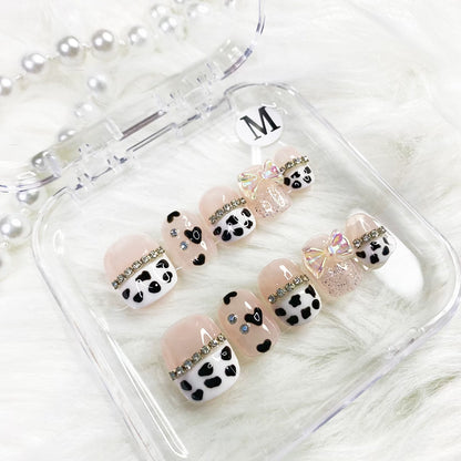 Cow pattern PRESS ON NAILS
