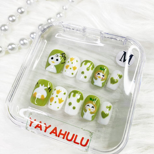 Hand drawn duck PRESS ON NAILS